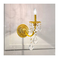 Luminaire Center Applique murale en cristal PISANI CRYSTAL Or 24 Carats 1 ampoule