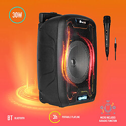 NGS Wild Samba Enceinte sans fil portable 30W avec des lumières RGB et compatible avec la technologie Bluetooth. USB/TF/AUX IN