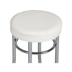 Dansmamaison Tabouret Blanc Métal - LIONIE