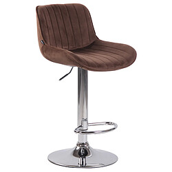 Non Tabouret de bar Lentini velours chrome 