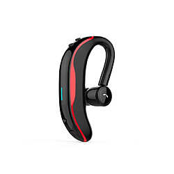 LUUCOZK 1 écouteur à crochet d'oreille f600 sans fil compatible Bluetooth - Casque de sport mains libres - Rouge