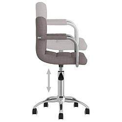 Acheter vidaXL Chaise pivotante de salle à manger Taupe Tissu