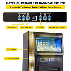 Acheter Machine à Glaçons Comptoir Professionnelle Hôtel Restaurant Bar Famille 24h/24 Fabrication 31.75Kg/24H Stockage 5Kg Eclairage LED 350w