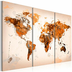 Paris Prix Tableau 3 Panneaux Map of the World Desert Storm 60 x 90 cm 