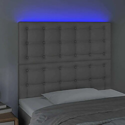 Avis Maison Chic Tête de lit scandinave à LED,meuble de chambre Gris 90x5x118/128 cm Similicuir -MN71551