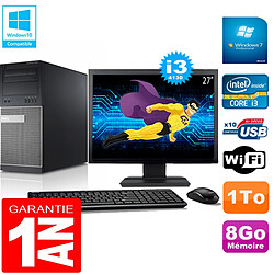 PC Tour DELL 9020 Core I3-4130 Ram 8Go Disque 1 To Wifi W7 Ecran 27" · Occasion 