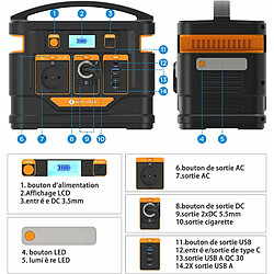 Avis Station d'alimentation portable NOVOO Q300 avec une sortie CA de 300W et une capacité de batterie de 296Wh