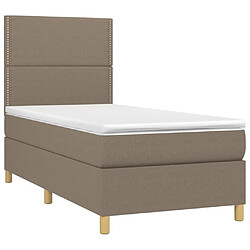 Avis Sommier à lattes,Cadre à lattes de lit et matelas et LED pour Adulte Taupe 100x200cm Tissu -MN58888