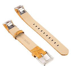 Acheter Wewoo Bracelet pour montre connectée Smartwatch en cuir brillant Fitbit Alta jaune citron