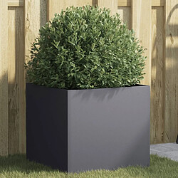 Maison Chic Jardinière,Bac à fleurs - pot de fleur anthracite 42x40x39 cm acier laminé à froid -GKD87995