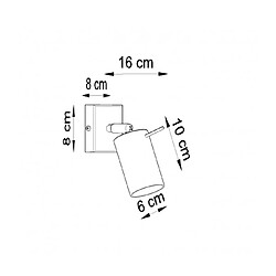 Acheter Luminaire Center Spot Ring Single Acier blanc 1 ampoule 16cm