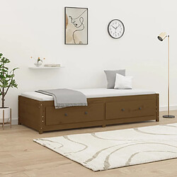 vidaXL Lit de jour sans matelas marron miel 90x190 cm bois pin massif