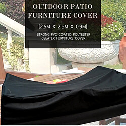 Wewoo Anti-UV Étanche à la poussière noir Tissu Chaises Table pliante Housse de protection Couverture de meubles en plein air, Taille: 250 * 250 * 90 cm pas cher