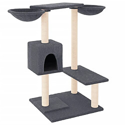 Arbre à chat avec griffoirs,niche pour chat gris foncé 82 cm -MN47894