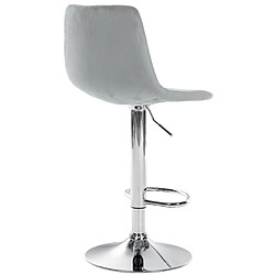 Decoshop26 Set de 2 tabourets de bar repose-pieds en métal confortable en forme d'arc assise en velours gris 10_0004129 pas cher