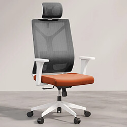 ICONIK INTERIOR Chaise de bureau ergonomique avec roulettes et accoudoirs - Ergal Orange