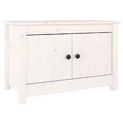 vidaXL Armoire à chaussures Blanc 70x38x45,5 cm Bois de pin massif