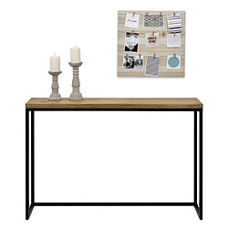 Ds Meubles Table Console Icub 30x100x80cm Noir Table d'entree – Console Icub - industriel vintage 30x100x80cm Noir