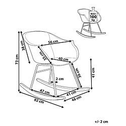 Avis Beliani Fauteuil à bascule Rose HARMONY