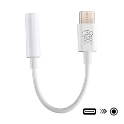 Acheter Wewoo Adaptateur blanc audio USB-C / Type-C vers Jack 3,5 mm ABS, Longueur: environ 10cm