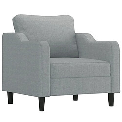 Avis vidaXL Fauteuil avec repose-pied Gris clair 60 cm Tissu