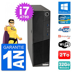 PC Lenovo ThinkCentre M83 SFF Intel i7-4790 RAM 32Go Disque 2To Windows 10 Wifi · Occasion 