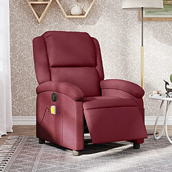 Maison Chic Fauteuil Relax pour salon, Fauteuil de massage inclinable électrique Rouge bordeaux Tissu -GKD37662