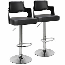 Paris Prix Lot de 2 Chaises de Bar Paddington 110cm Noir