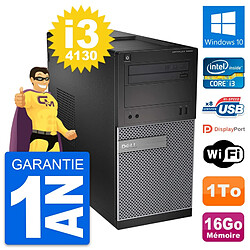 PC Tour Dell OptiPlex 3020 Intel i3-4130 RAM 16Go Disque Dur 1To Windows 10 Wifi · Occasion 