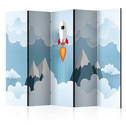 Paris Prix Paravent 5 Volets Rocket in the Clouds 172x225cm