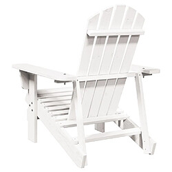 Acheter vidaXL Chaise Adirondack blanc 69x85x90,5 cm bois massif de sapin