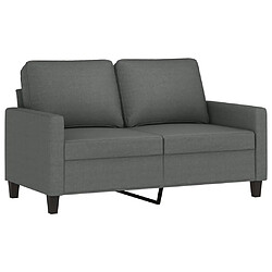 Maison Chic Canapé à 2 places,Sofa de Salon,Canapé droit Gris foncé 120 cm Tissu -GKD716382