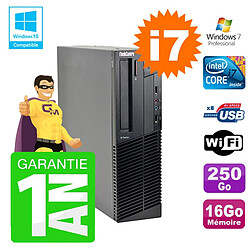 PC Lenovo M91p SFF Intel I7-2600 16Go Disque 250Go Graveur Wifi W7 · Occasion 