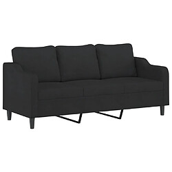 Avis vidaXL Ensemble de canapés 2 pcs avec coussins noir tissu