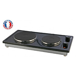 Mezieres RÉCHAUD TABLE DE CUISSON NOIR MODULABLE 2 FEUX 2500W