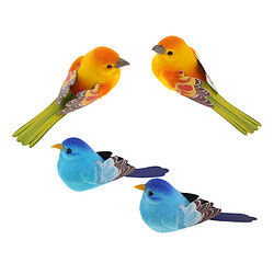 Ornement de simulation d' 4pcs Artificielle Réaliste Decor Faux Oiseau Simulation Maison Ornement Décoration