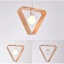 BESTA E27 Créatif Suspensions Luminaires Industrielle Bois Plafonnier Moderne Luminaire Lumiere Contemporain Suspensions Plafonniers Luminaire (Forme de triangle)