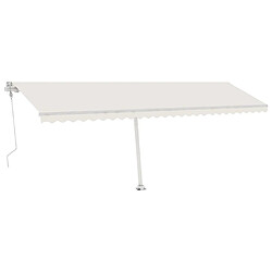 Maison Chic Auvent automatique | Store banne extérieur | Marquise avec capteur de vent et LED 600x350 cm Crème -MN66512