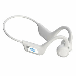 Ly1 Casque Sans Fil À Conduction Osseuse Bluetooth 5.2 Casque À Réduction De Bruit Écouteur De Sport Blanc 