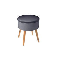 Atmosphera, Createur D'Interieur Tabouret bas coffre Tess - Gris foncé - Atmosphera