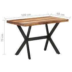 vidaXL Table de salle à manger 120x60x75 cm Bois avec finition miel pas cher