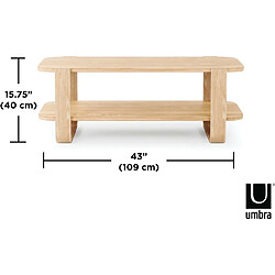 Avis Umbra Table basse en bois d'eucalyptus Bellwood.