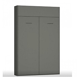 Inside 75 Armoire lit escamotable DYNAMO gris mat couchage 120*200 cm