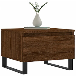 Avis Maison Chic Table basse,Table Console Table d'appoint, Table pour salon chêne marron 50x46x35 cm bois d'ingénierie -MN42651