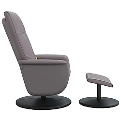 Acheter Maison Chic Fauteuil inclinable,Fauteuil luxe de relaxation de massage avec repose-pied gris similicuir -MN44292