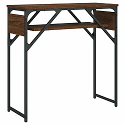 Maison Chic Table console | Meuble d'entrée | Table d'appoint avec étagère chêne marron 75x30x75 cm -GKD91891