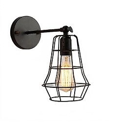 Universal Loft Fer Américain Noir Abat-jour Applique Raisin Original Cage Garde Applique Loft Luminaire Luminaire Eclairage Intérieur Moderne Applique (Style)