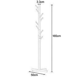 Wewoo Porte-chapeaux de plancher en bois massif forme de arbre créatif vêtements suspendusTaille 165x50x5cm