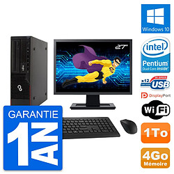 PC Fujitsu E910 DT Ecran 27" Intel G630 RAM 4Go Disque Dur 1To Windows 10 Wifi - Occasion