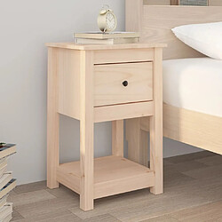 Maison Chic Table de chevet, Table de Nuit, Meuble de Rangement 40x35x61,5 cm Bois de pin massif